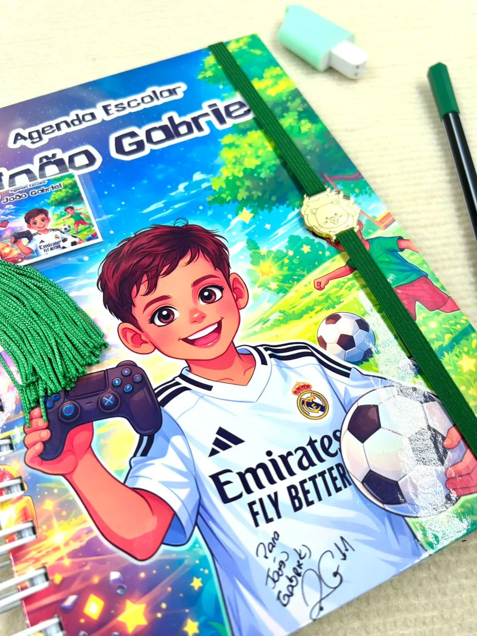 Agenda Escolar Anual Futebol A5 miniatura 2