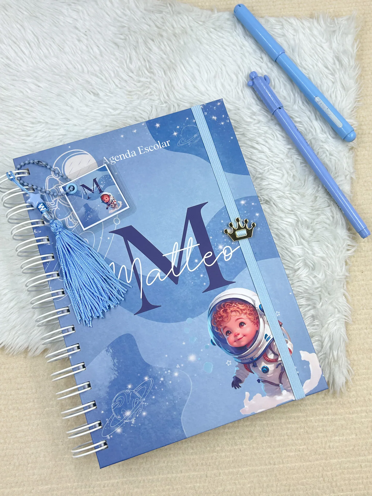 Agenda Escolar Anual Astronauta Azul