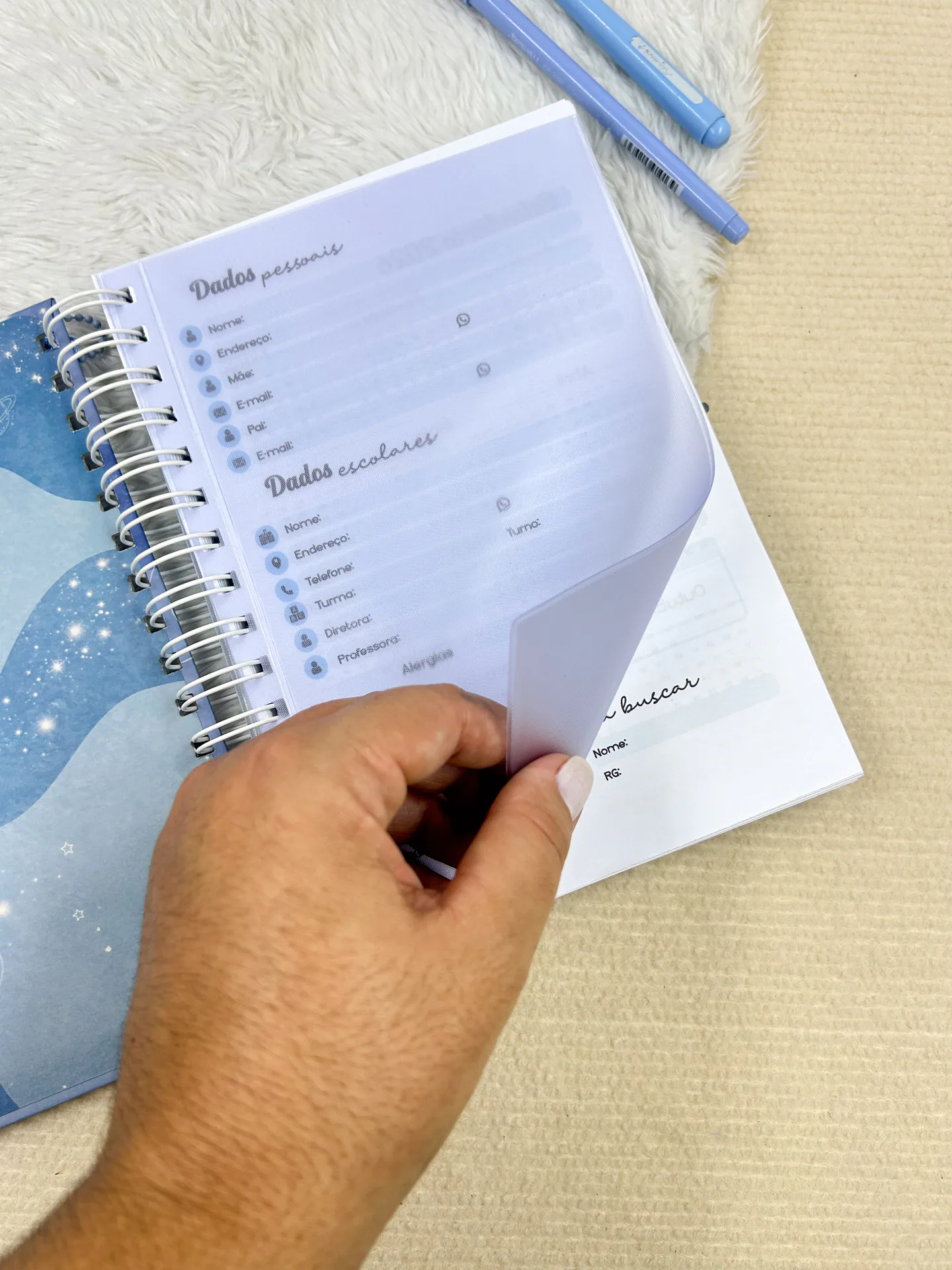 Agenda Escolar Anual Astronauta Azul miniatura 5