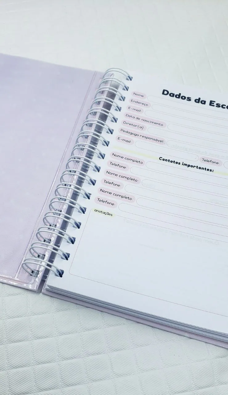 Agenda Escolar Anual Bichinhos Meninas A5 miniatura 4
