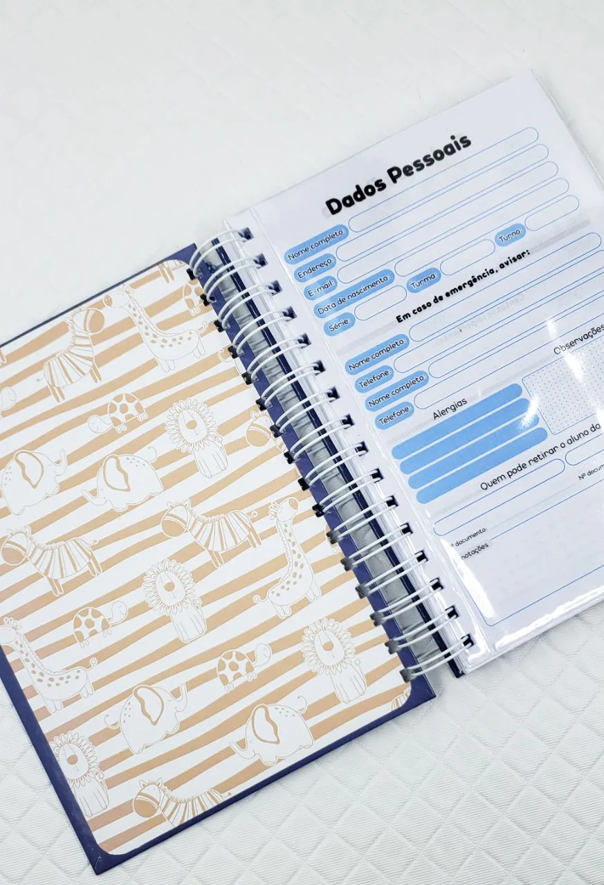 Agenda Escolar Anual Safari Azul A5 miniatura 3