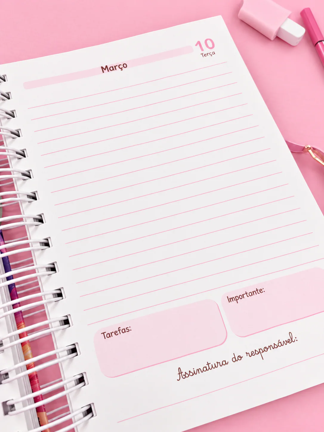 Agenda Escolar Anual Coração miniatura 2