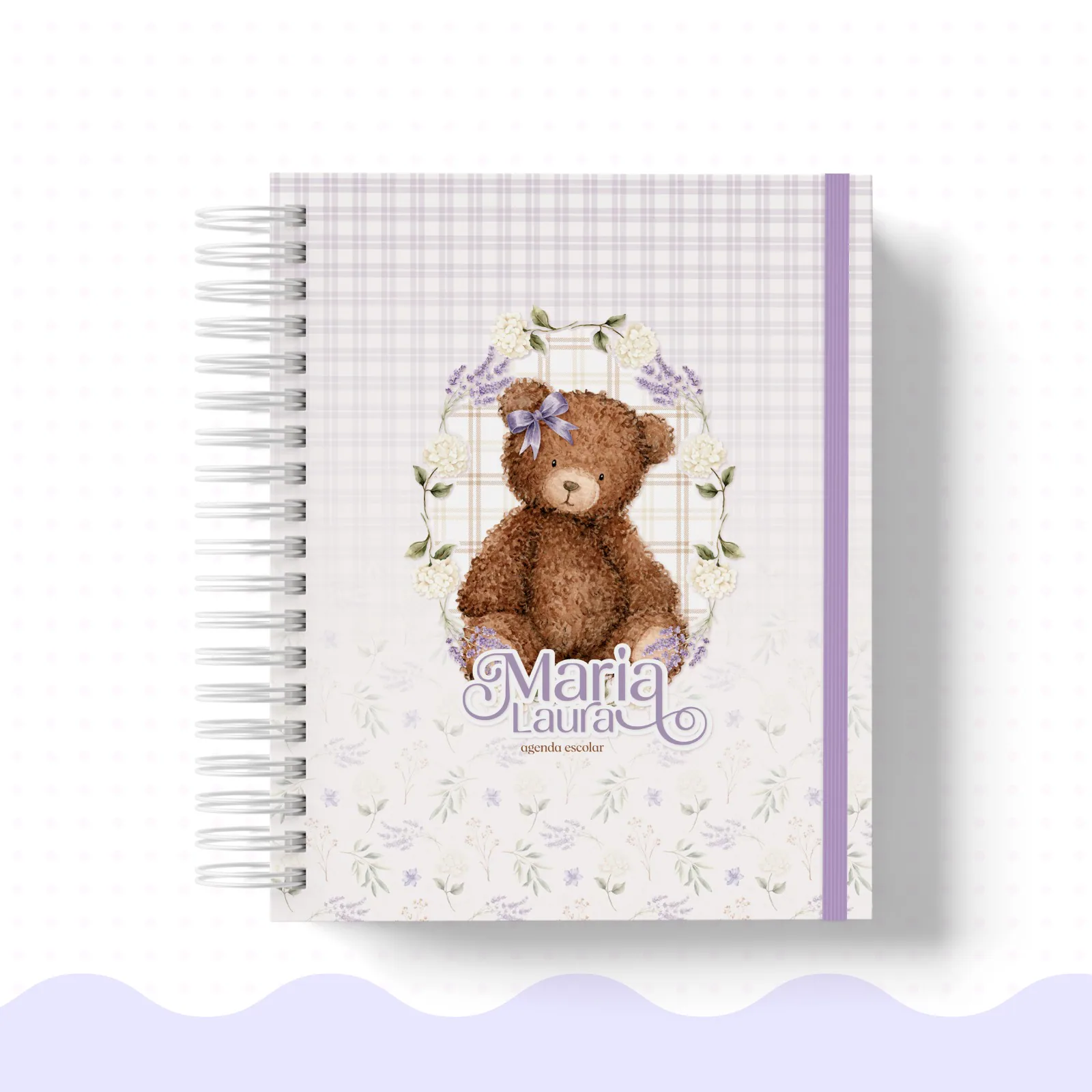 Agenda Escolar Anual Ursinha Lilás
