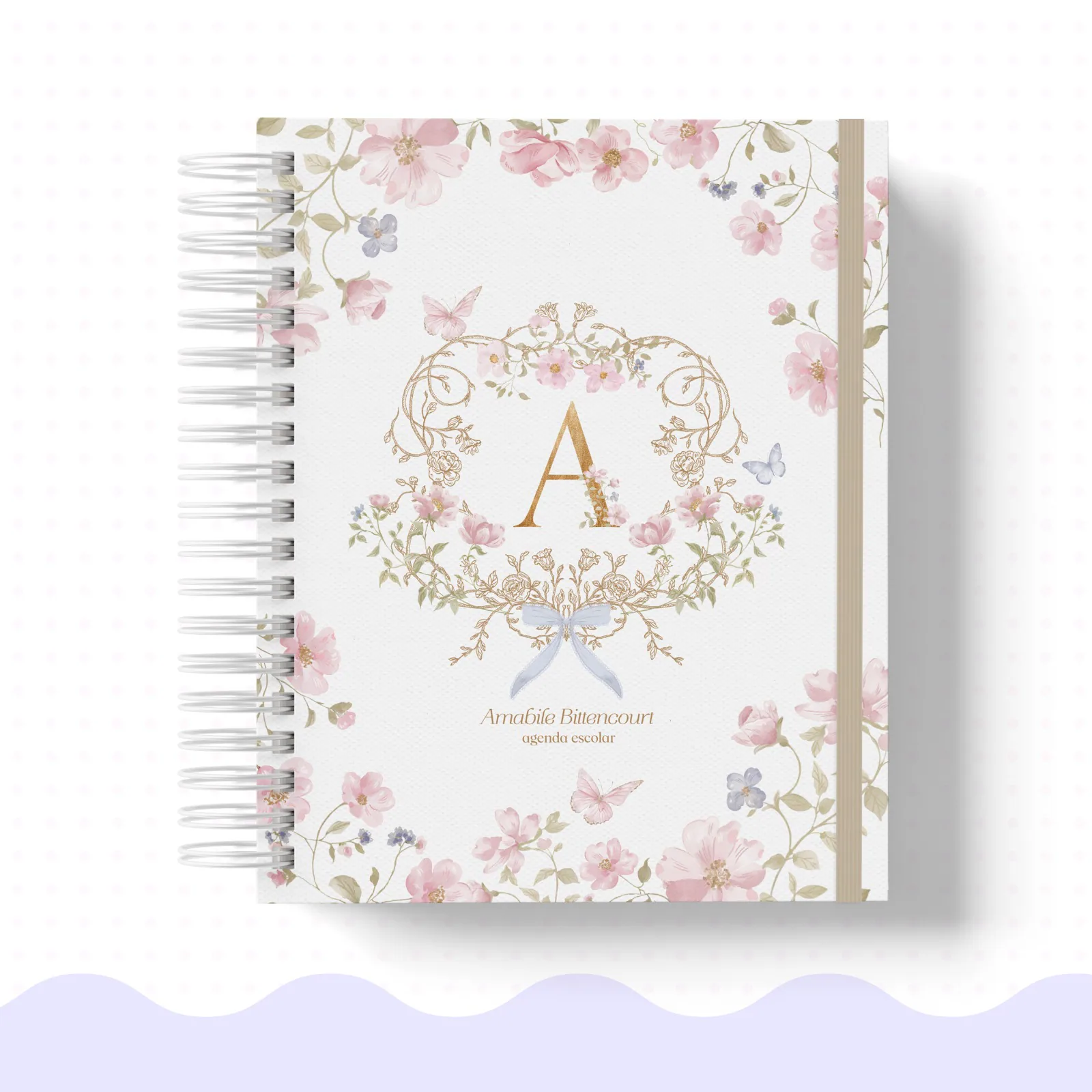 Agenda Escolar Anual Flores A5