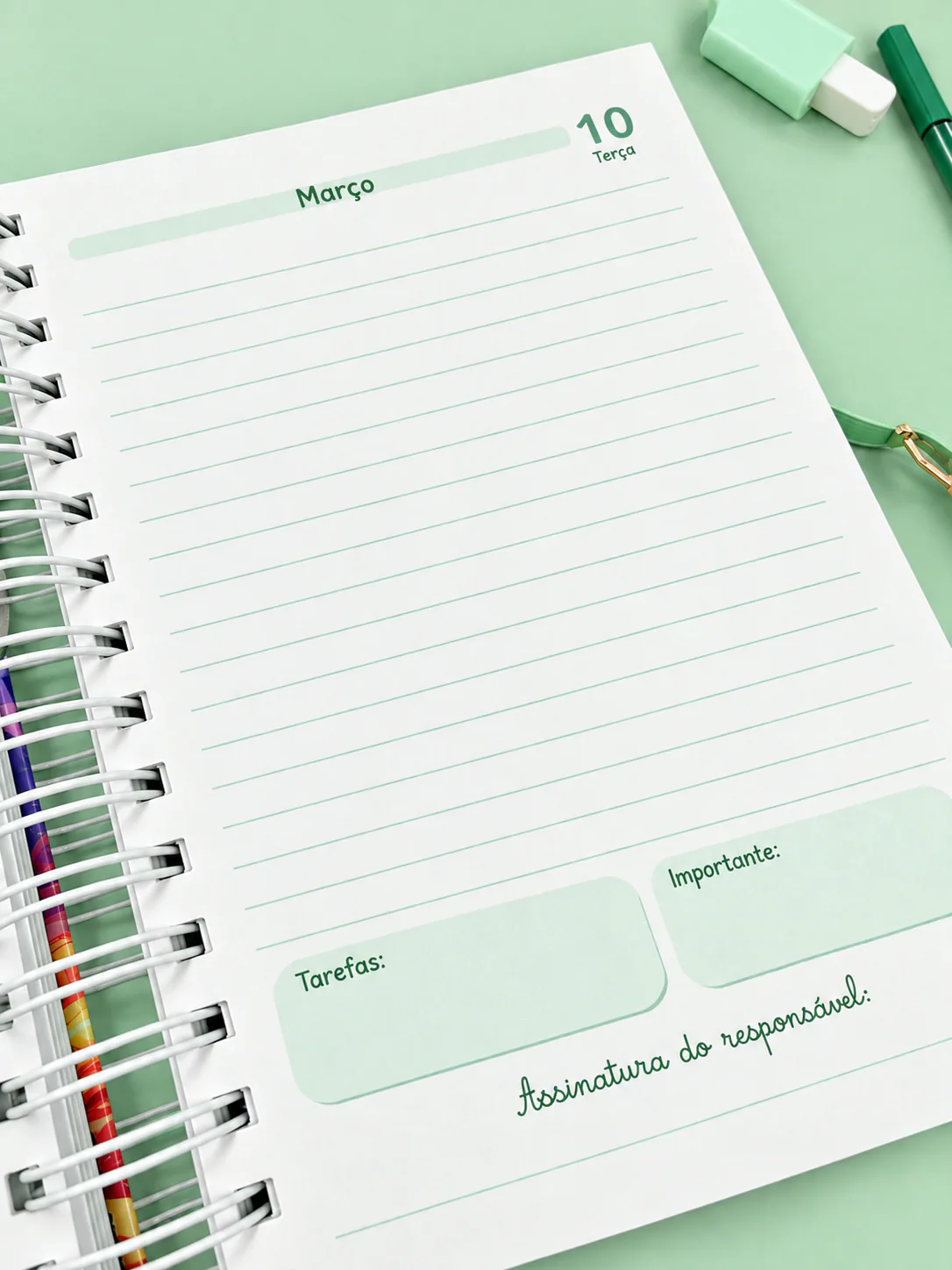 Agenda Escolar Anual Dinossauro miniatura 2