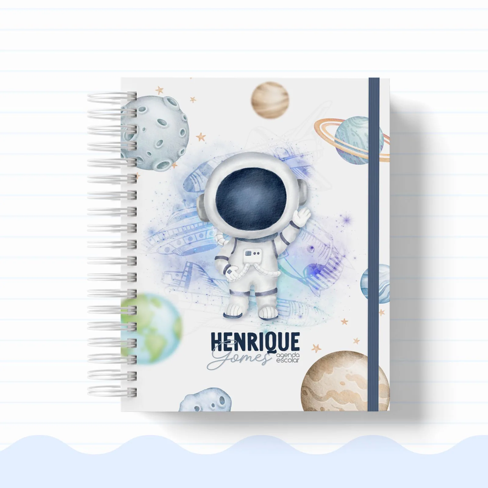 Agenda Escolar Anual Astronauta Cut A5
