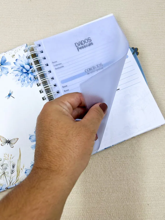 Caderno Pautado A5 Borboletas Azuis miniatura 3
