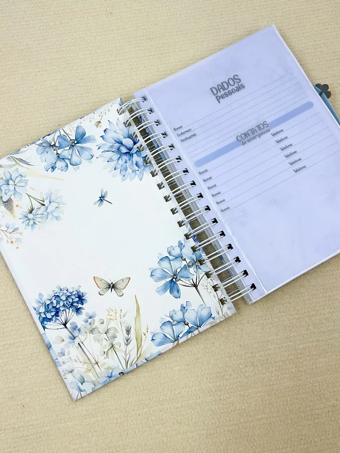 Caderno Pautado A5 Borboletas Azuis miniatura 4