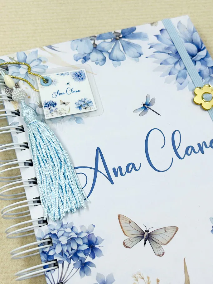 Caderno Pautado A5 Borboletas Azuis miniatura 6