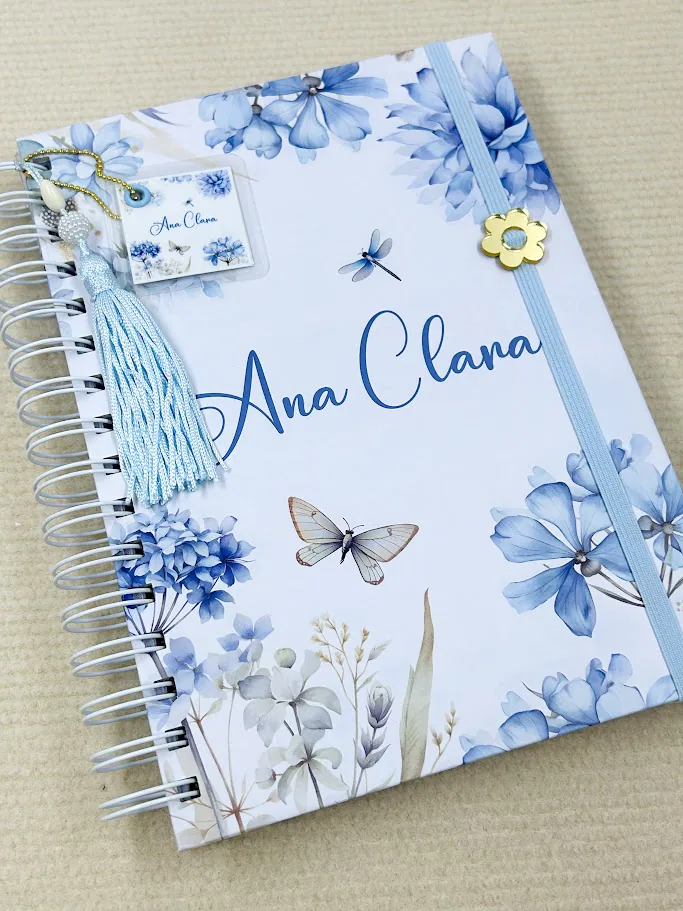 Caderno Pautado A5 Borboletas Azuis miniatura 2
