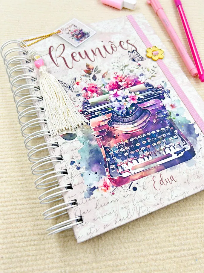 Caderno Pautado A5 Impressora Flores miniatura 2