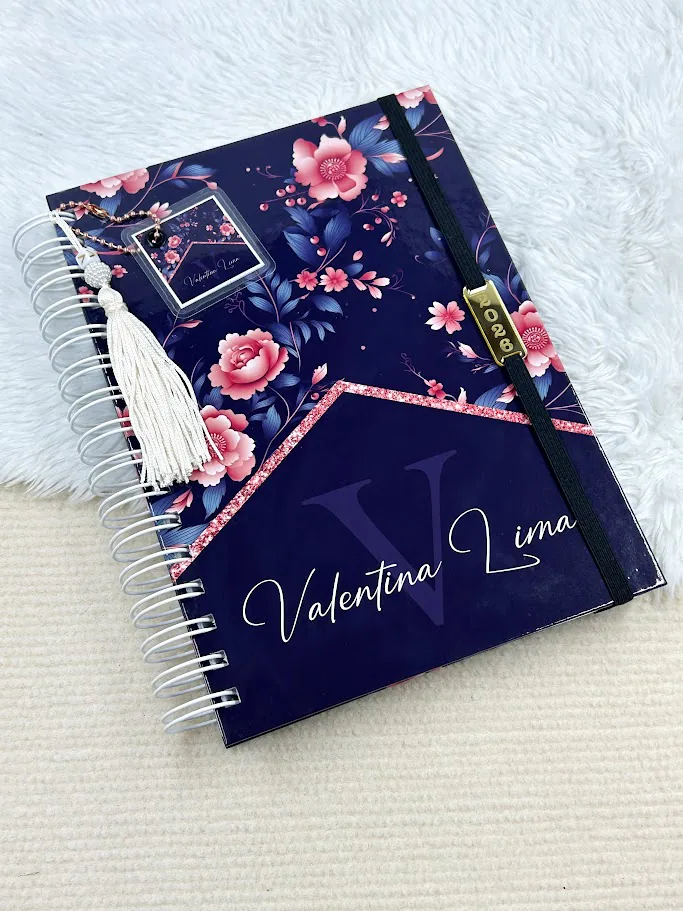 Caderno Pautado A5 Floral