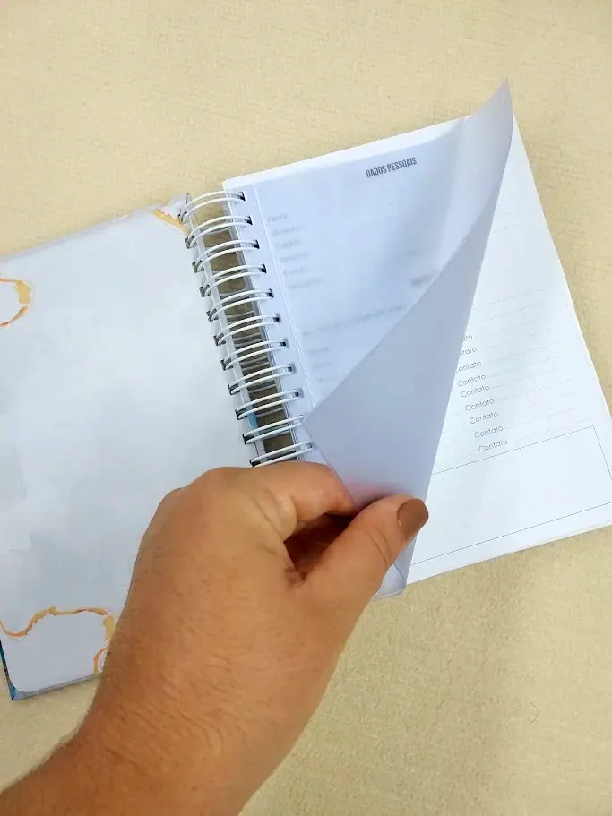 Caderno Pautado A5 Masculino Marmorizado miniatura 3