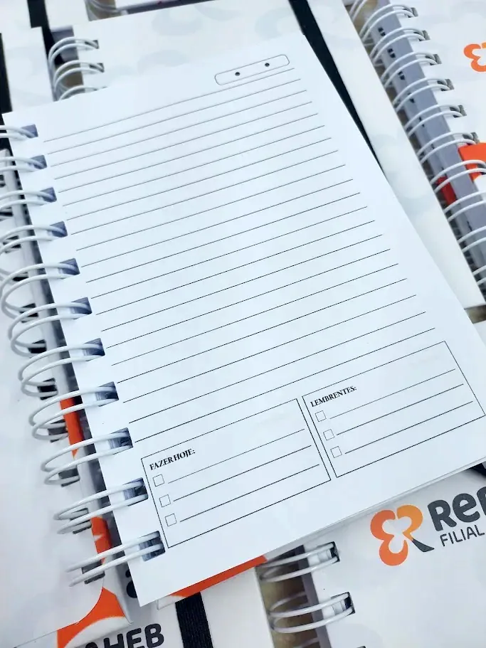 Caderno Pautado A6 (Envie pelo WhatsApp a logo da sua empresa) miniatura 3